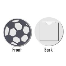 soccer flat card with back pocket