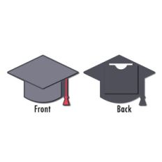 grad cap flat card with back pocket