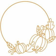 Pumpkin Harvest Circle Frame