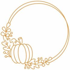 Fall Pumpkin Circle Frame