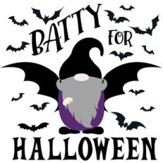 Batty for Halloween Gnome