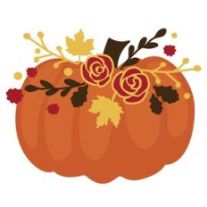 Pumpkin with Flowers