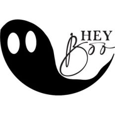 Hey Boo - Ghost Design for Round Sign