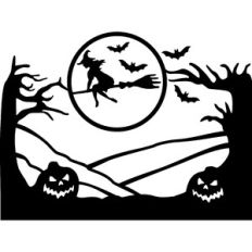 halloween witch scenery