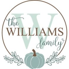 Fall Pumpkin Monogram Round Design