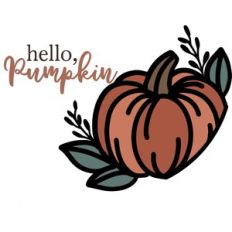 Hello Pumpkin Round Sign Design