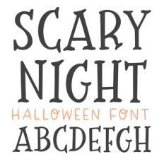 Scary Night Halloween Font