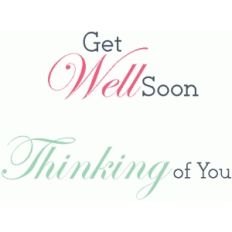 set of 2 greetings - get well and thinking of you