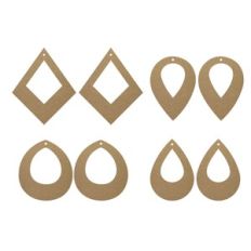 Teardrop Earring Template, Faux Leather Earrings