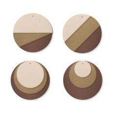 Circle Round Earring Template, Stacked Faux Leather Earrings
