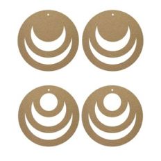 Circular Boho Earring Template, Faux Leather Earrings
