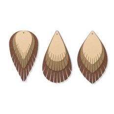 Fringe Leaf Earring Template, drop Faux Leather Earrings