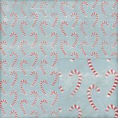 Shabby Christmas Candy Canes Background Pattern