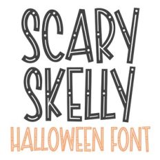 DTC Scary Skelly Halloween Font