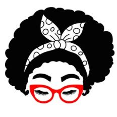 AFRO GLASSES BANDANA LADY