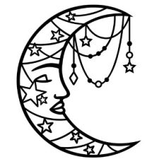 Stars and moon
