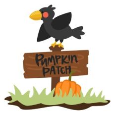 Crow on Pumpkin Patch Sign