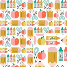 School Supplies Pattern