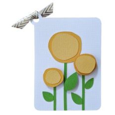 circle flower gift tag