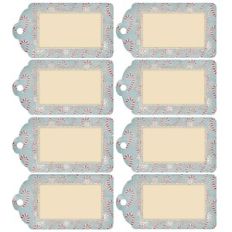 Shabby Christmas Candy Canes Gift Tags Print and Cut
