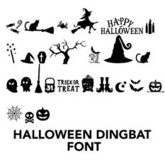 Halloween Black Dingbat Font