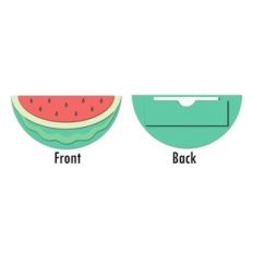 watermelon flat card with back pocket