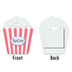 popcorn flat card with back pocket