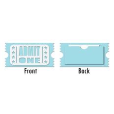 ticket flat card with back pocket