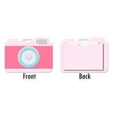 camera flat card with back pocket