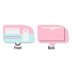 camper caravan  flat card with back pocket
