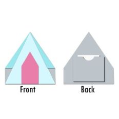 tent flat card with back pocket