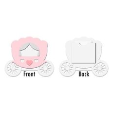 princess carriage flat card with back pocket
