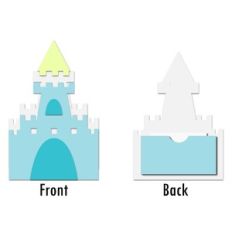 castle flat card with back pocket