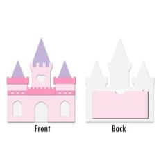 castle flat card with back pocket