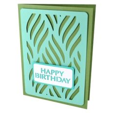 Grassy Path Happy Birthday Stencil Card