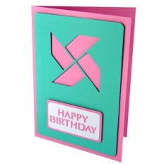 Pinwheel Happy Birthday Stencil Card