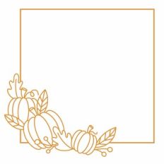 Pumpkin Harvest Square Frame