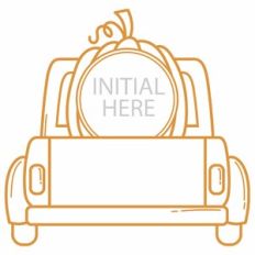 Pumpkin Truck Monogram Frame