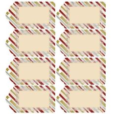 Shabby Christmas North Pole Striped Gift Tags Print and Cut