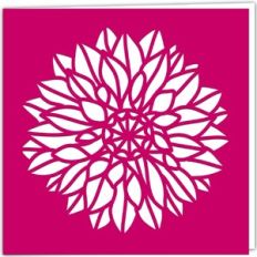 Dahlia Flower Card