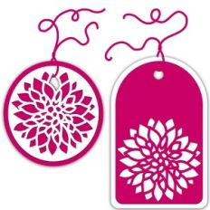 Dahlia Flower Layered Gift Tags