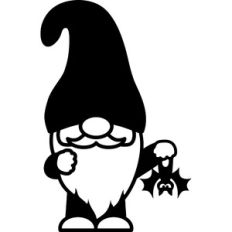 halloween gnome and bat