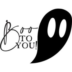 Boo To You - Round Sign Halloween Design