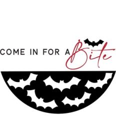Come In For A Bite - Halloween Design For Round Sign