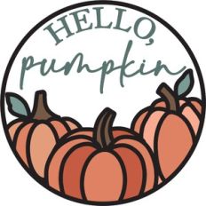 Hello Pumpkin - Round Fall Design