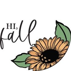 Hi Fall - Fall Round Sign Design