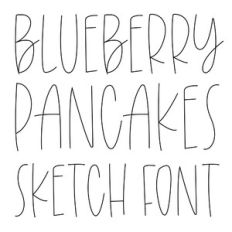 Blueberry Pancakes Sketch Font