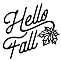 Hello Fall with Leaf