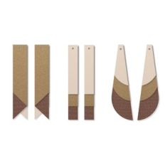 Long stacked Earring Template, Faux Leather Earrings