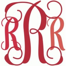 monogram script 'r'